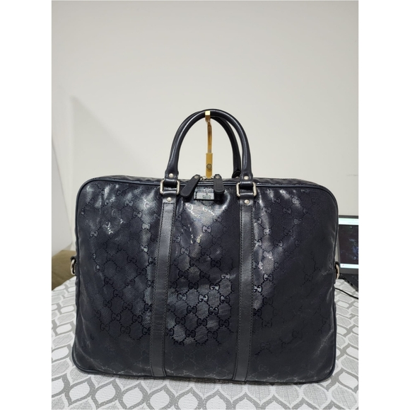 Gucci Other - Gucci GG Imprimé Briefcase/Laptop Bag Navy Blue